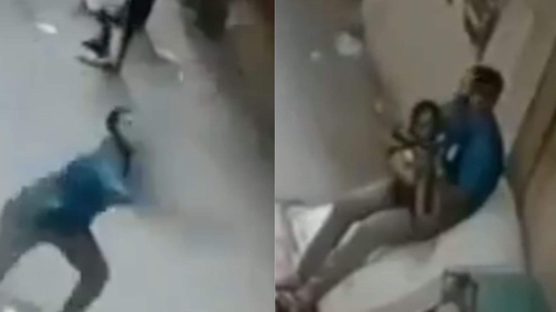 Homem salvou uma criança de cerca de quatro anos após o menino cair de uma janela de um prédio em Gizé, no Egito.