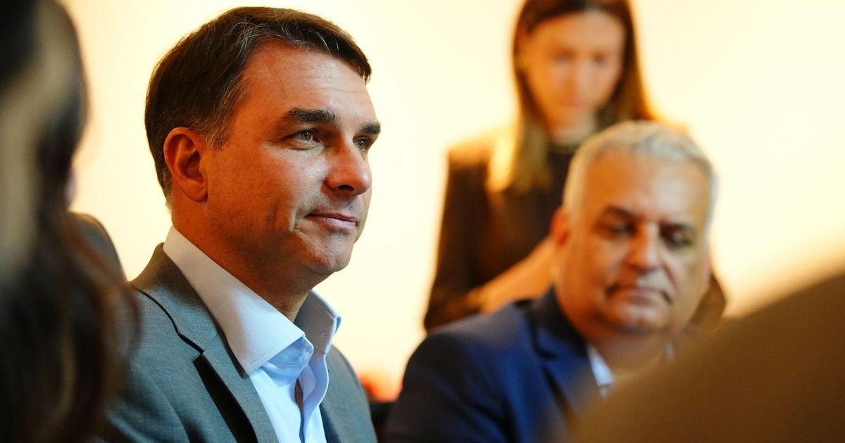 Candidato do PL à Presidência da República, Flávio Bolsonaro.