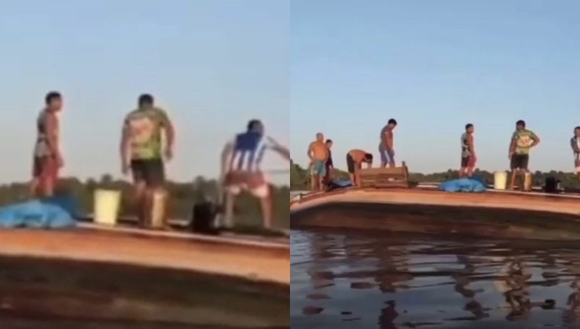 O barco seguia para a comunidade do Meruú, na região do Campo Nova Esperança, quando ocorreu o incidente