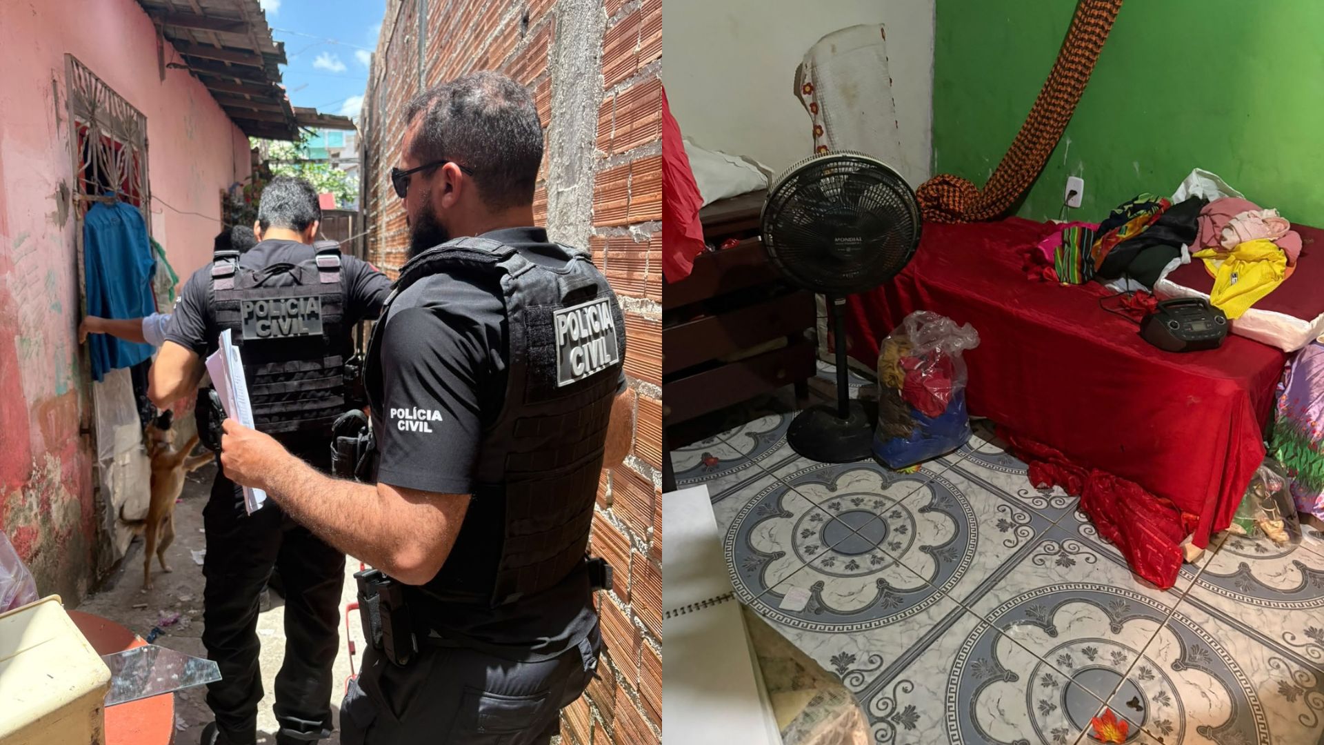 Os policiais cumpriram um mandado de busca na residência dele, no bairro da Pedreira.