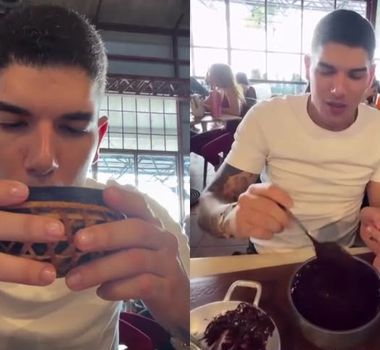 Imagem - Vídeo: Zé Vaqueiro entra no clima paraense e prova tacacá e açaí com peixe