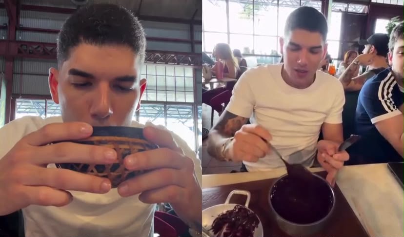 Cantor compartilhou as experiências gastronômicas nos stories do Instagram durante passagem pela capital paraense para gravar o DVD “Diamante”.