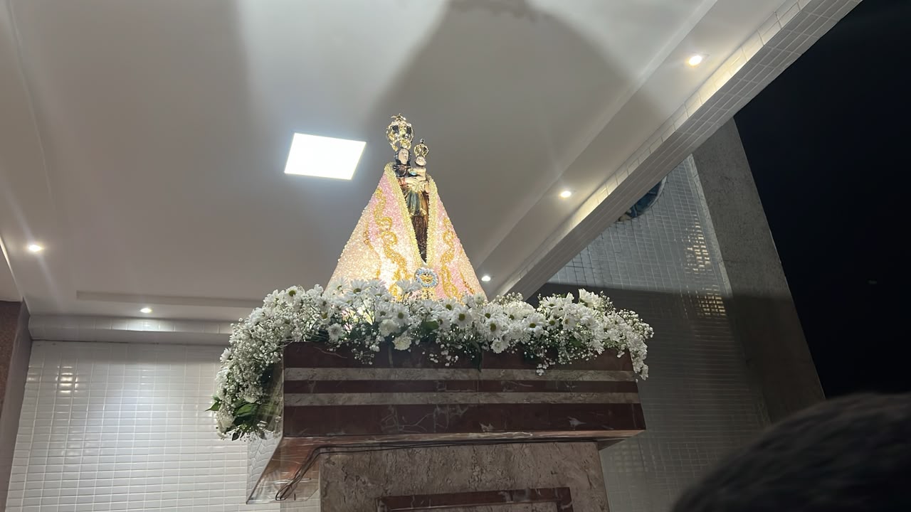 Imagem Peregrina de Nossa Senhora de Nazaré na Igreja Matriz de Ananindeua.