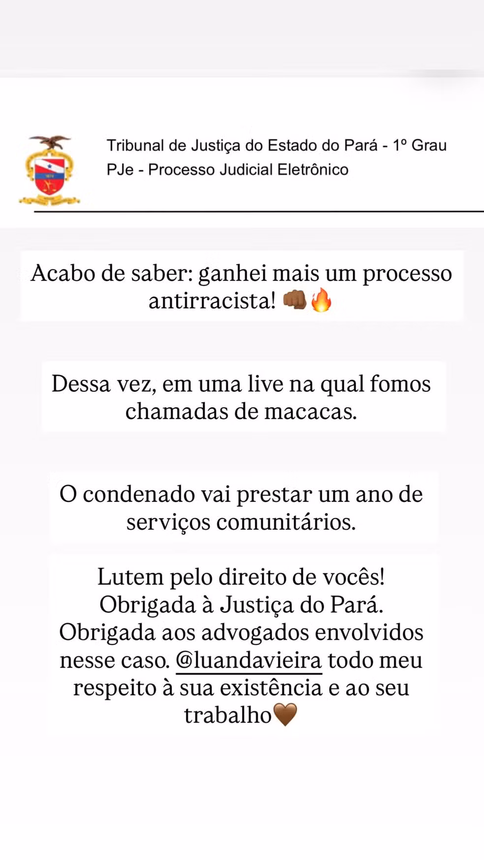 Postagem original de Thelma -
