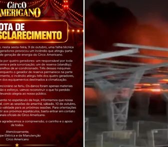 Imagem - Circo Americano fala sobre incêndio no Parque da Cidade, em Belém