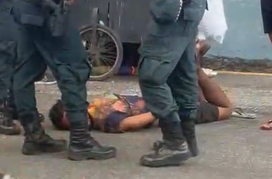 (A ocorrência mobilizou uma guarnição policial, que esteve no local para atender à situação.)