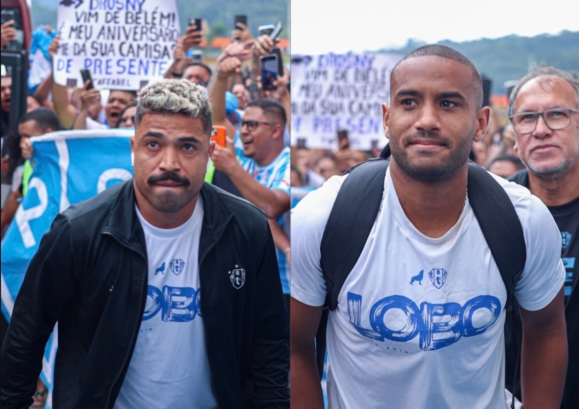 Jogadores do Papão na chegada ao estádio - 