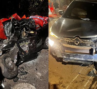 Imagem - Colisão entre picapes na Estrada da Ceasa, em Belém, deixa três pessoas feridas