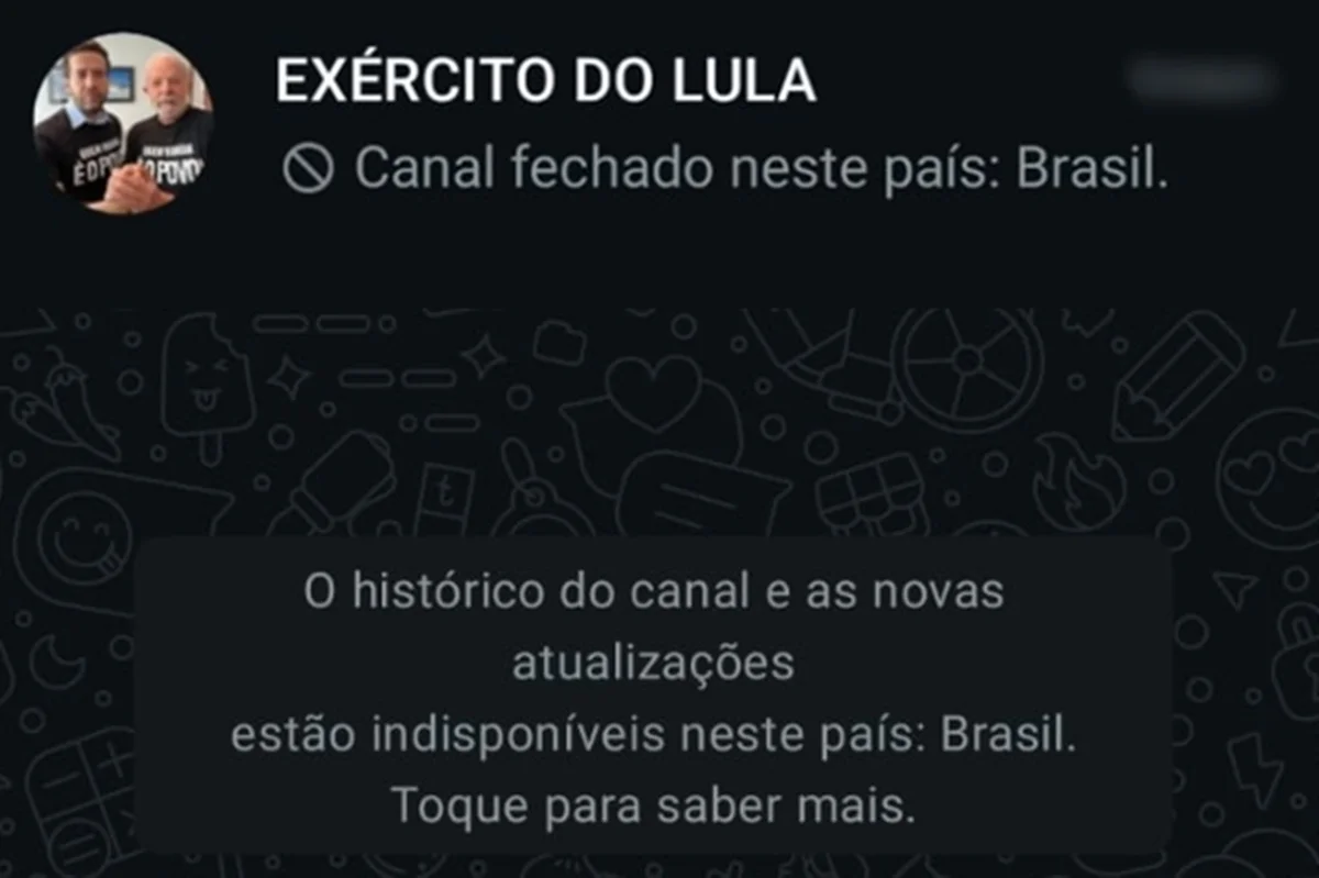 Canal de apoio a Lula no WhatsApp com mais de 4 milhões de seguidores é suspenso por ordem do TSE