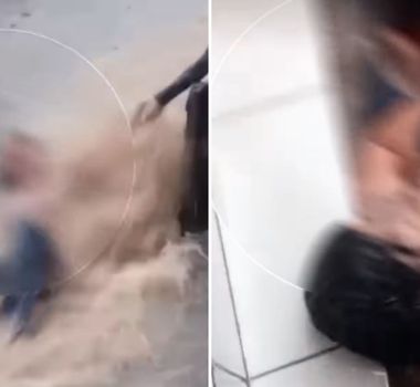 Imagem - Jovem é arrastada por enxurrada e resgatada após ficar presa a poste em São Paulo