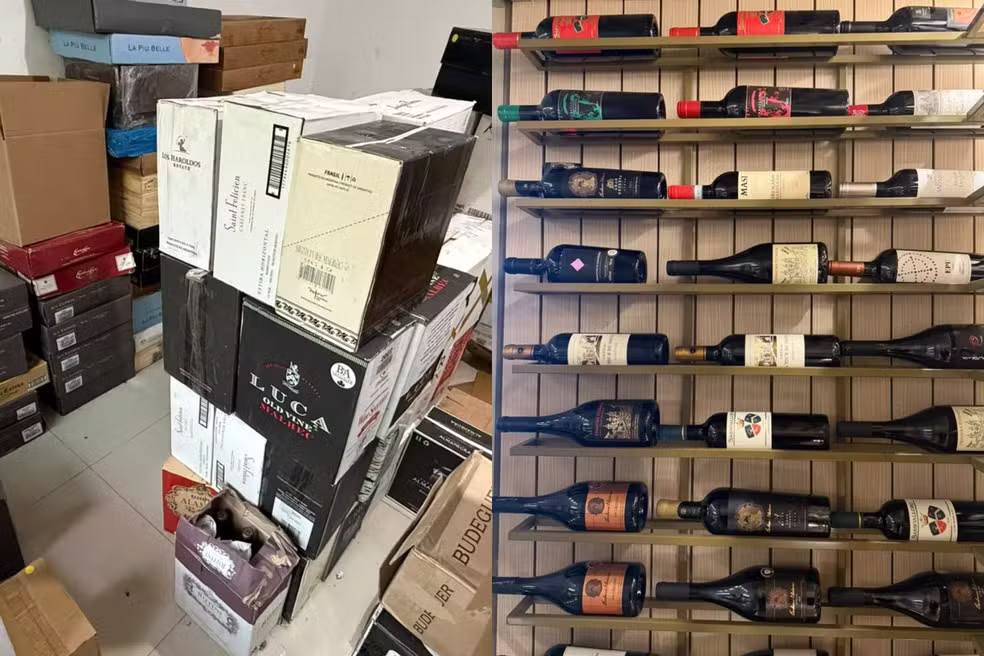 Ao todo, foram apreendidas 2.372 garrafas de vinho durante o cumprimento dos mandados.