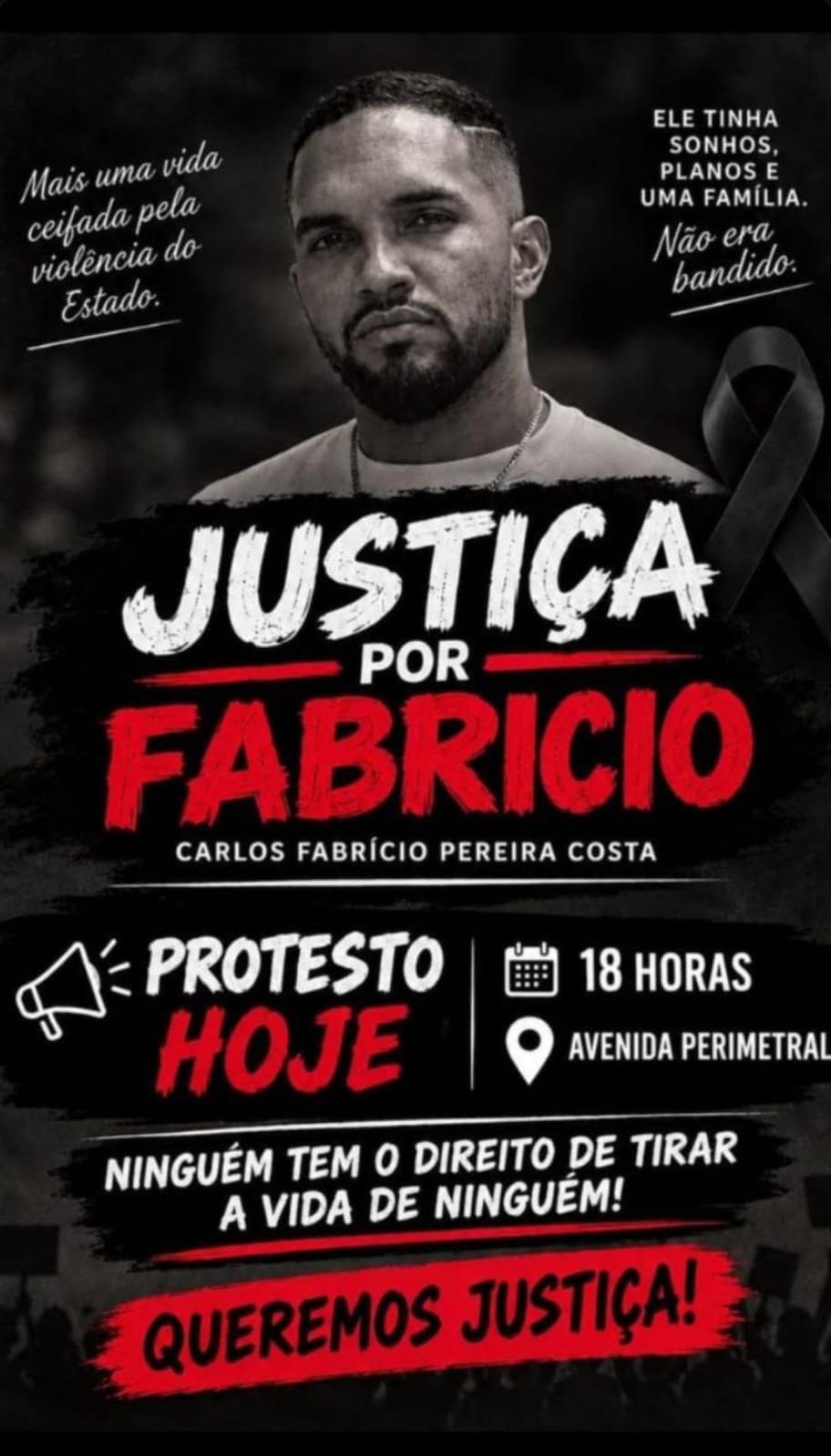 Moradores organizam protesto para esta sexta-feira.