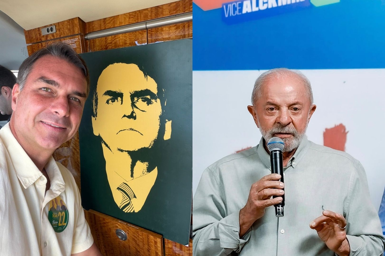 Flávio Bolsonaro e Luiz Inácio Lula da Silva disputam o segundo turno - 