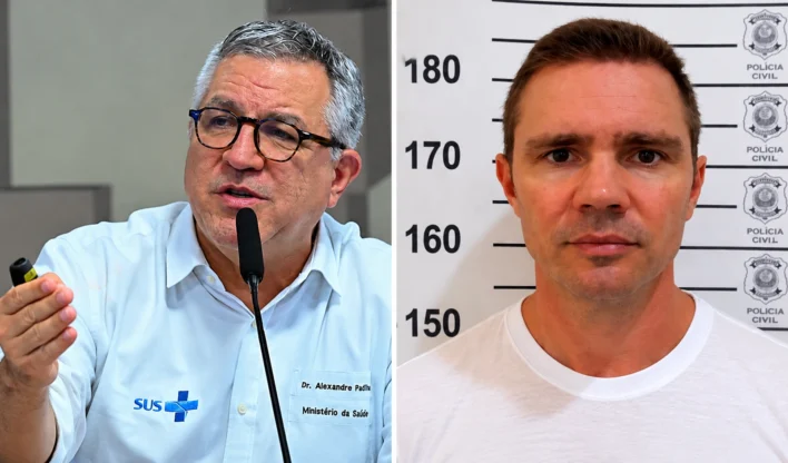 Ministro da Saúde, Alexandre Padilha. Daniel Vorcaro, ex-dono do banco Master.