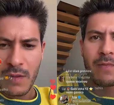 Imagem - Arthur Aguiar descobre morte de Lua Blanco durante live e reação repercute; assista