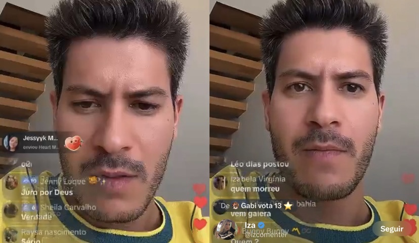 A reação do artista chamou a atenção dos fãs, que acompanharam o momento em que ele recebeu a notícia