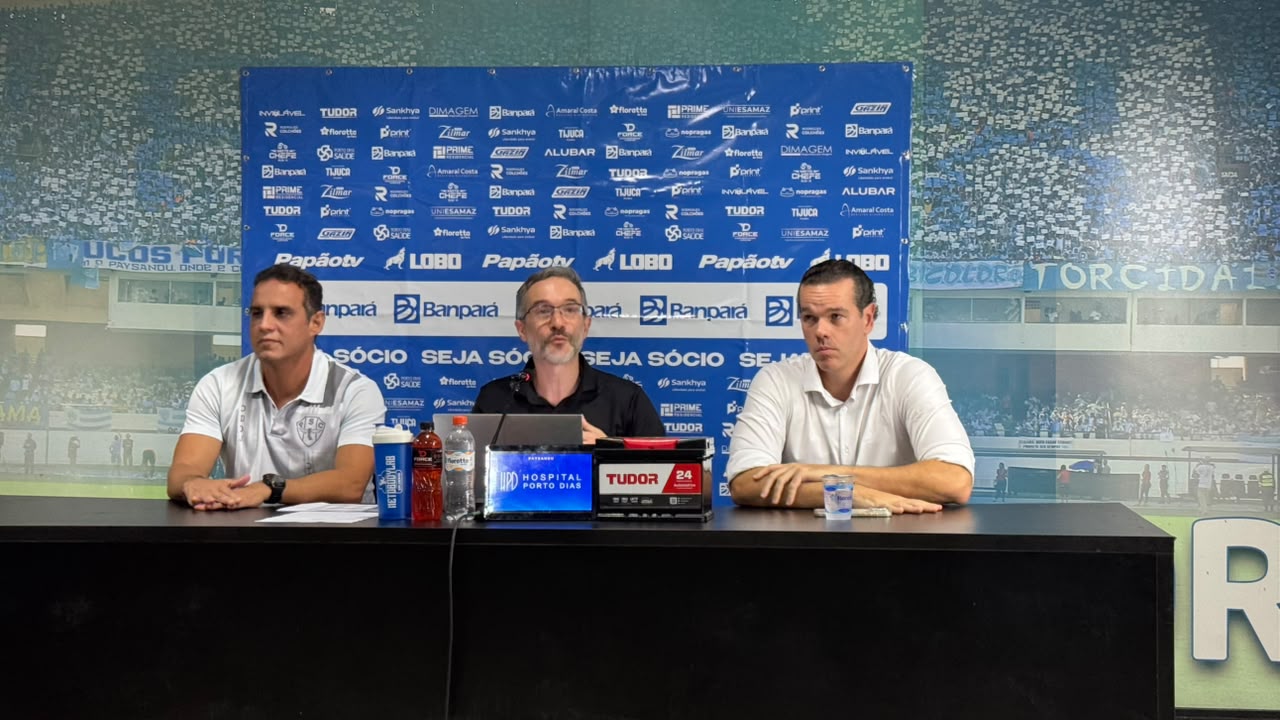 Diatoria do Paysandu durante apresentação do balanço administrativo e financeiro de 2026.