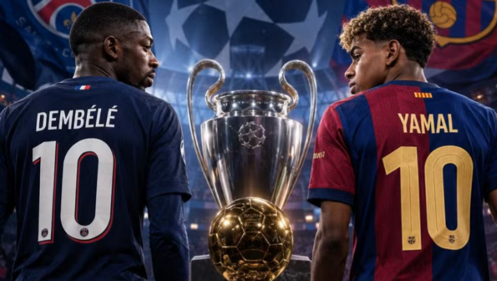 Dembélé e Yamal se enfrentam na terceira rodada da Champions League 26/27 -