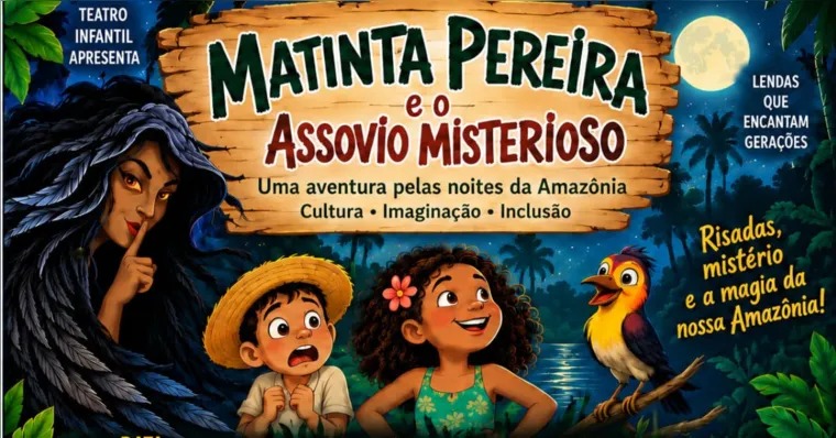Espetáculo inclusivo será apresentado nesta sexta-feira (23), com humor, música e referências ao folclore amazônico; ingressos custam R$ 15

