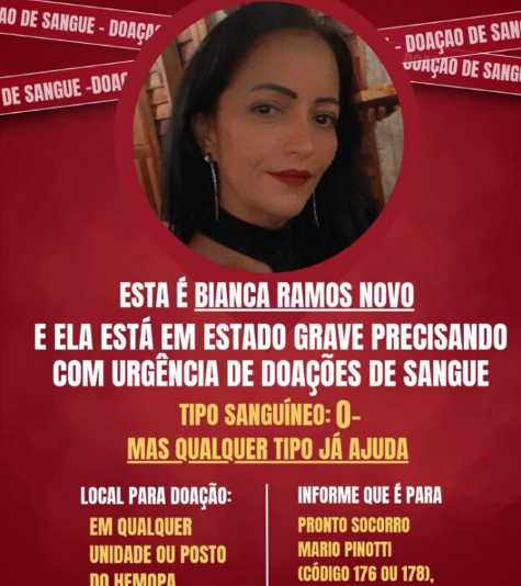 Vítima de advogado em tentativa de feminicídio precisa de doação de sangue