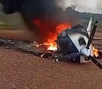 Imagem - FAB intercepta e destrói helicóptero que teria vindo da Venezuela sem plano de voo