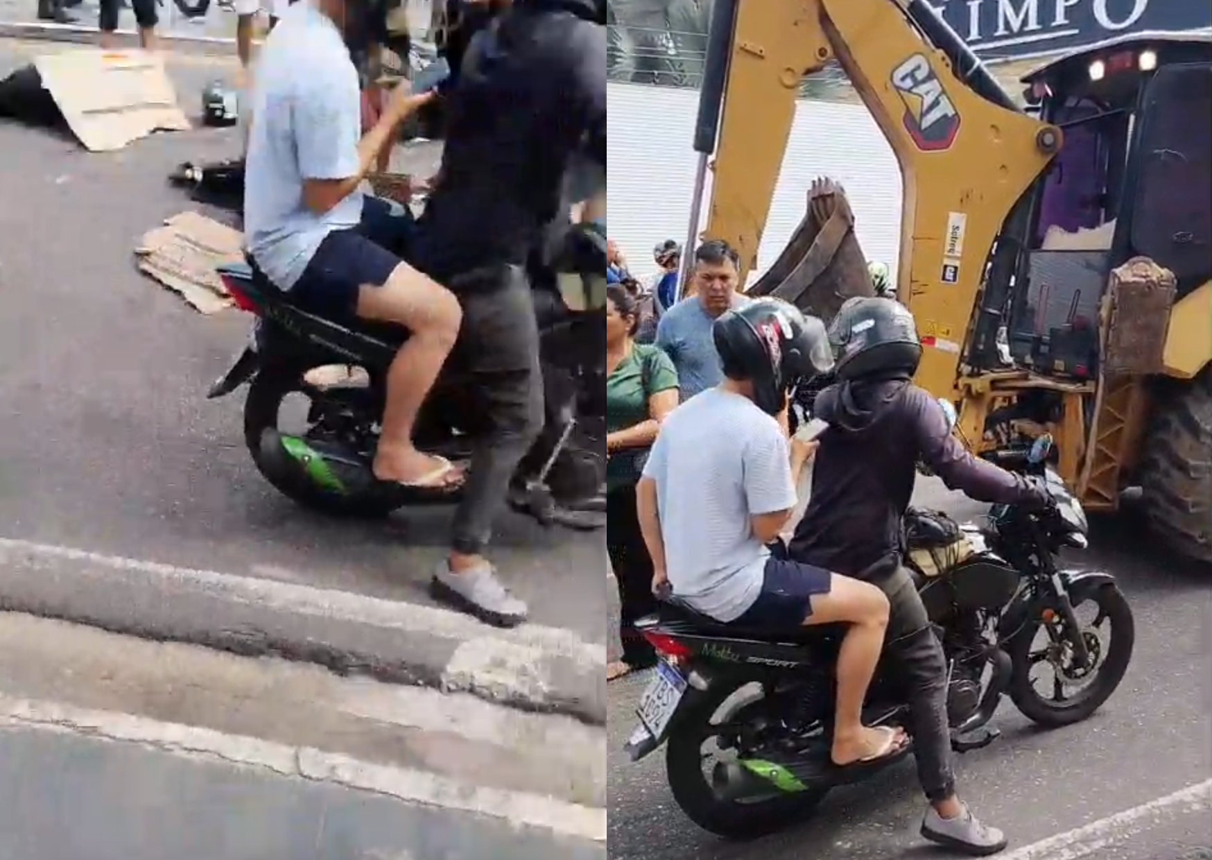 Acidente entre moto e trator deixa duas pessoas gravemente feridas em Ananindeua