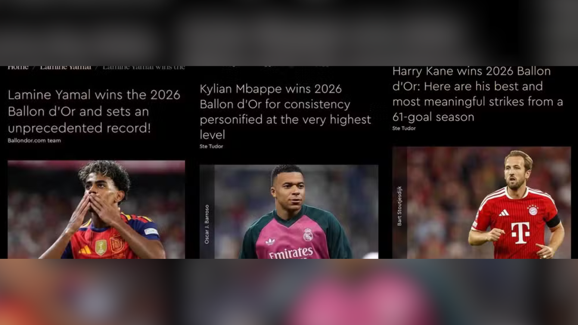 Revista publicou três anúncios diferentes no site oficial da premiação, indicando os jogadores como vencedores, mas apagou o conteúdo pouco depois da divulgação.