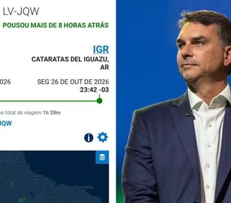 Imagem - Jato citado em suposta fuga de Flávio Bolsonaro segue estacionado na Argentina