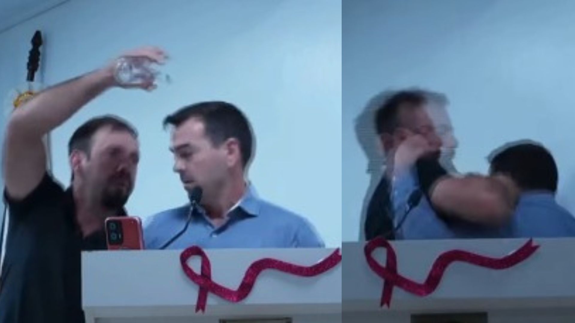 Confusão entre parlamentares foi transmitida ao vivo pela Câmara de Campos Borges.