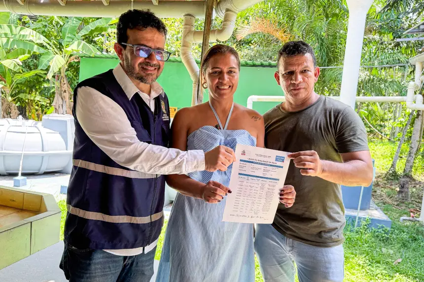 Projeto utiliza água da chuva tratada para abastecer dez locais e beneficiar mais de 1.200 famílias na Região Metropolitana de Belém.