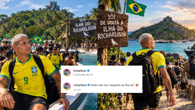 Publicação do jogador nas redes sociais.