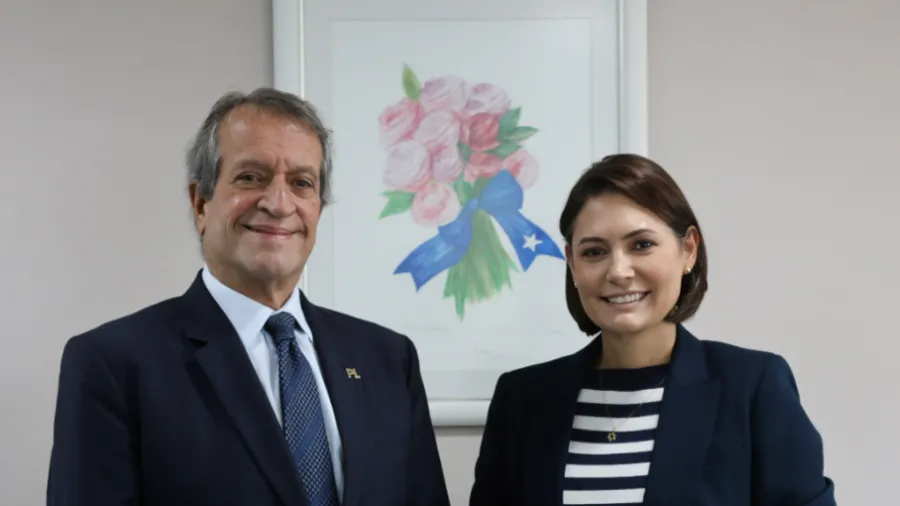 Valdemar Costa Neto e Michelle Bolsonaro