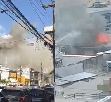 Imagem - Vídeo: Incêndio atinge loja de tecidos na avenida Almirante Wandenkolk, em Belém