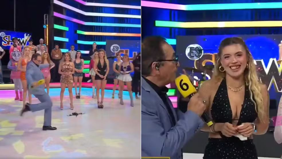 Imagem - Apresentador de TV é criticado após chutar drone em cima de assistente ao vivo e não prestar socorro no México