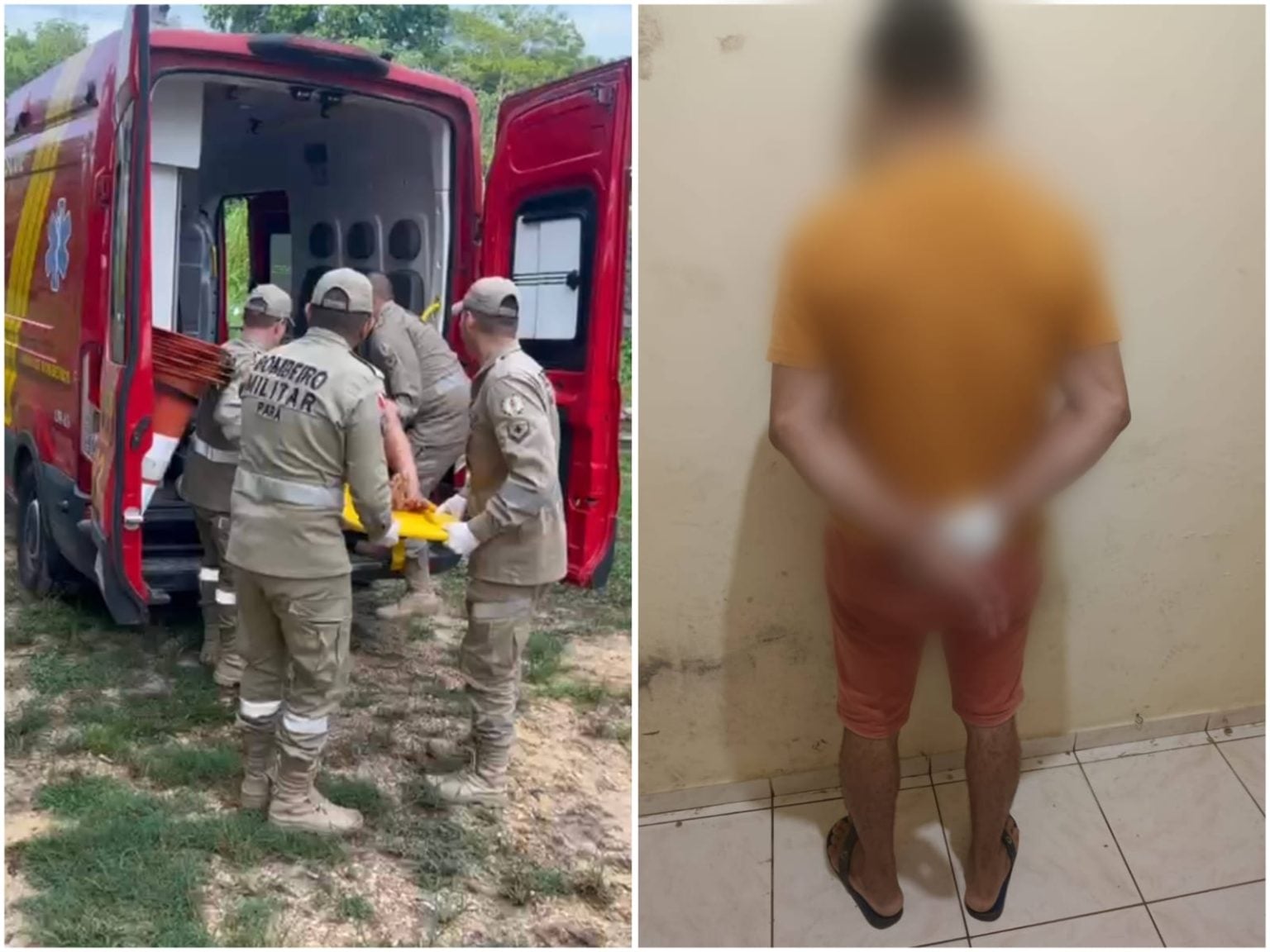 Companheiro também ficou ferido após discussão entre o casal. Os dois foram socorridos e encaminhados para atendimento médico.